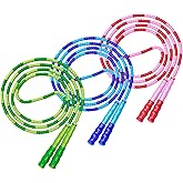 Leeboom Jump Rope, Adjustable Length Tangle-Free Segmented Soft Beaded Skipping Rope, Fitness Jump Rope for Kids, Man, and Wo