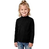 Magic Park 2-14Y Girls Mock Turtleneck T Shirt Toddler Ribbed Blouse Kid Girl Long Sleeve Knit Tops Winter Casual Tee