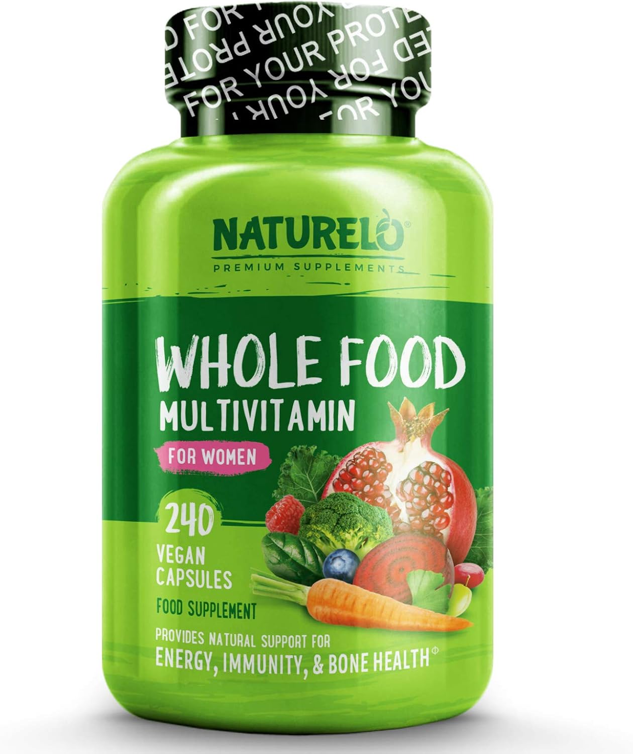 NATURELO Whole Food Multivitamin for Women, with Natural Vitamins, Minerals, Botanical Blends