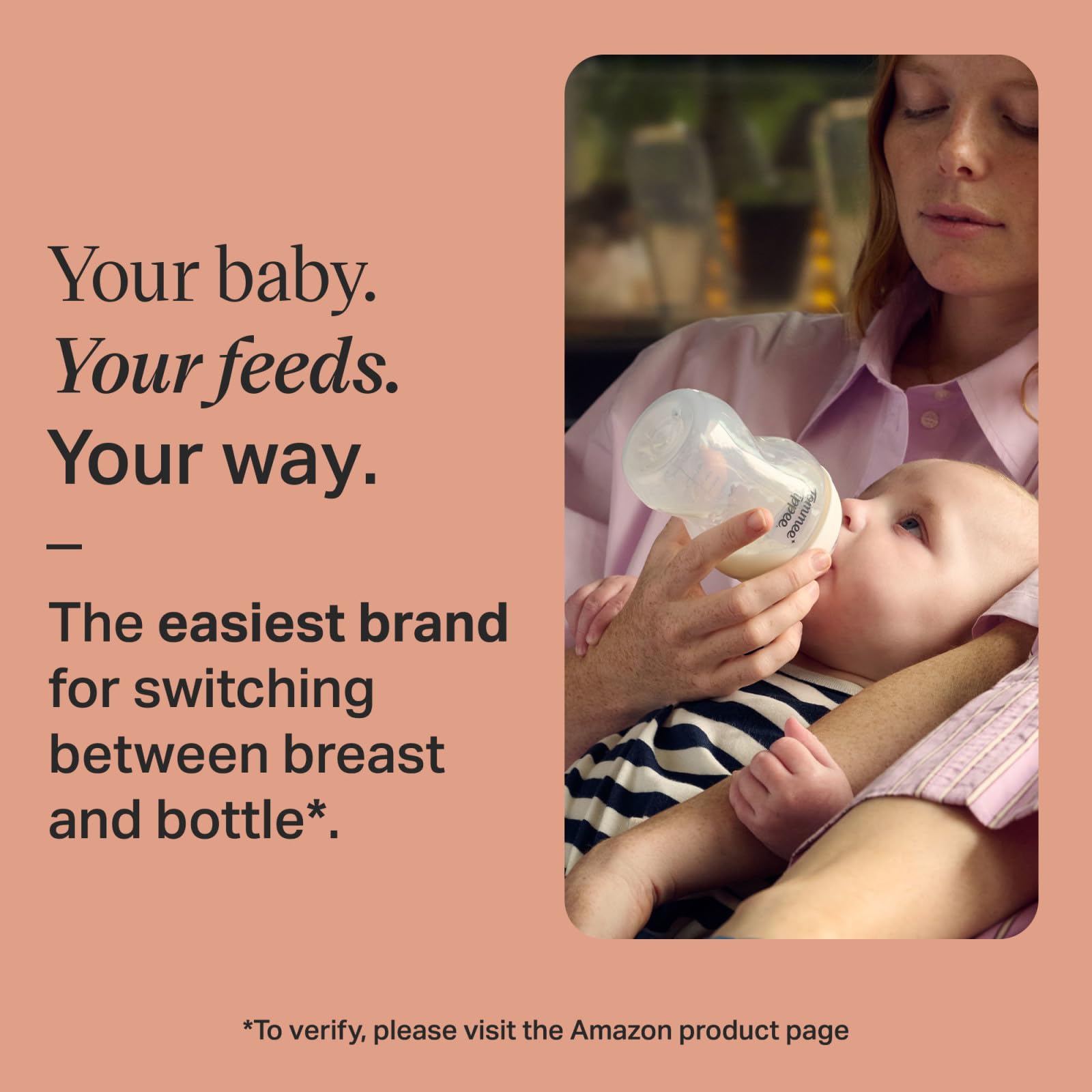 Tommee Tippee Natural Start Anti-Colic 9 oz BPA Free Baby Bottles, 0+ Months, Slow Flow Breast-Like Nipple, Self Sterilizing, Designed for Seamless Transition Between Bottle & Breast, Clear, Pack of 4