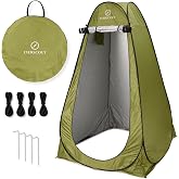 Upgraded Wider &amp; 3 Window Portable Pop-Up Privacy Tent. Outdoor Shower, Toilet, and Changing Shelter. Water-Repellent, Compact, UV-Protective. Ideal for Camping, Beach, Hiking, and Festivals.