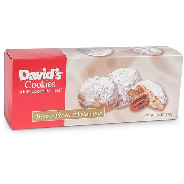 DAVID’S COOKIES GOURMET BUTTER PECAN MELTAWAY SINGLES –...