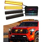4Pcs Amber Grill Lights for 2024 2025 Toyota Tacoma LED Grille Marker Light 4th Gen Tacoma Accessories Front Bumper Raptor Lamp