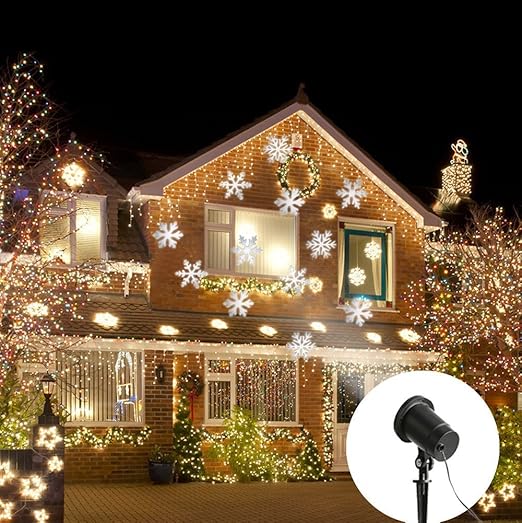 Faro Proiettore Luci Natalizie.Likar Led Natale Luce Beweg Lichen Fiocco Di Neve Faro Dinamico Paesaggio Del Proiettore Luce Per Interni Esterni Della Luce Del Partito Impermeabile Amazon It Illuminazione