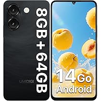新品未開封　UMIDIGI G9A 64GB/8GB ブラック UMIDIGI G9A Unlocked Phone, Android 14 Go Cell Phone, 8GB(4+4)+