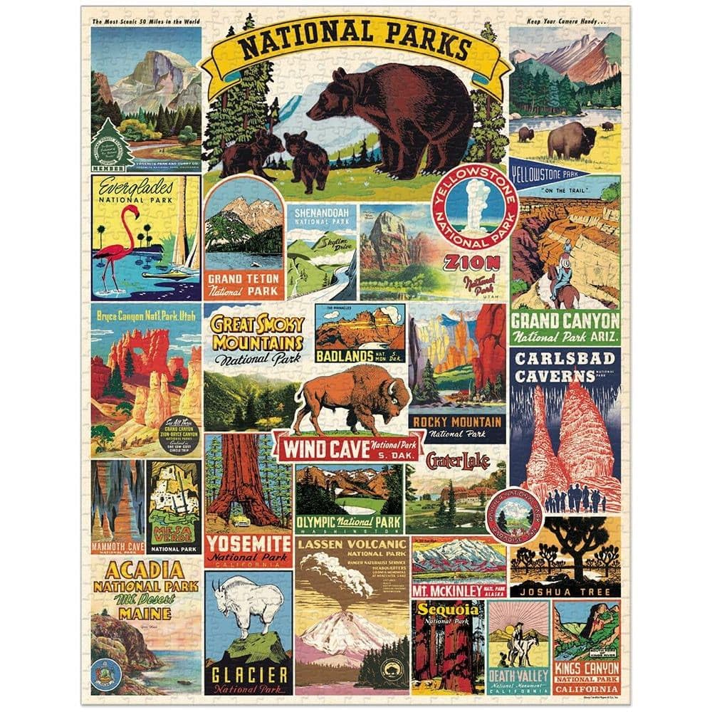 Cavallini Papers & Co. National Parks 1,000 Piece Puzzle, Multi