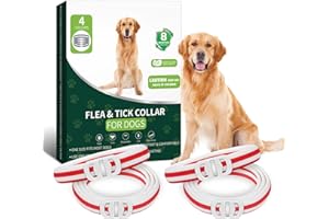 WEALLIN 4 Pack Flea and Tick Collar for Dogs, Adjustable Flea Collar for Dogs, Dog Flea and Tick Treatment, 32 Months Flea and Tick Prevention for Dogs, Water-resistant Flea Collar