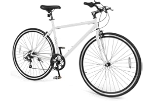 Goplus Mountain Bike, 26" Cycling Bicycle w/ 6-Speed Drivetrain, Front and Rear Dual Brakes, Adjustable Seat, All-Terrain Tir