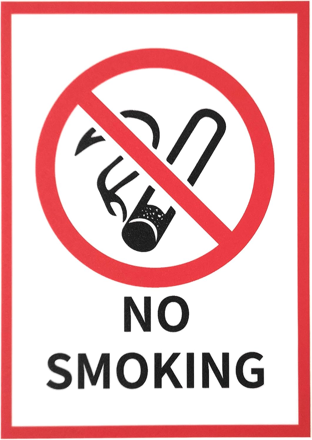 Heavy Duty Self-Adhesive Vinyl Sign 'No Smoking' A4 Size No Smoking Prohibition Sign Sticker