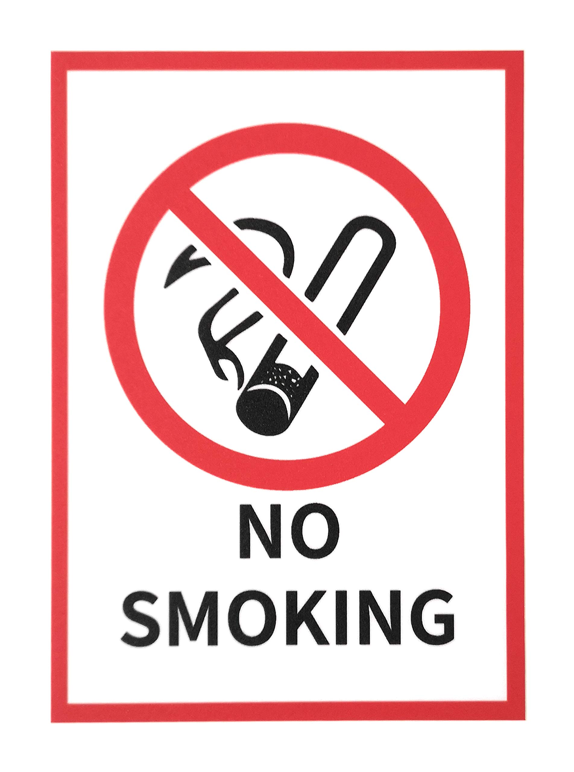 Heavy Duty Self-Adhesive Vinyl Sign 'No Smoking' A4 Size No Smoking Prohibition Sign Sticker