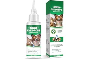 SHWD Eye Drops for Dogs, Cataract Dog Eye Drops for Cats&Dog Eye Wash Relieve Pet Red Eyes, Dryness, Dog Eye Infection, Cleaning Tear Streaks&Removing Eye Stains 50ml