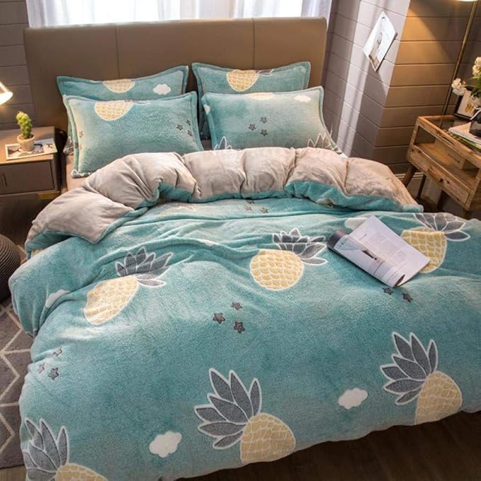 SMYUI BettwäSche 3D Bettbezug Betten Set Herbst Und Winter Neue Dicke