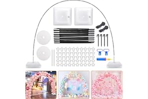 Chamvis Balloon Arch Kit, 9FT Height & 10FT Width Adjustable Balloon Arch Stand Frame Garland Stand: Wedding Baby Shower Birthday Photo Backdrop