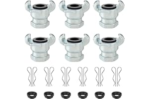 Venussar 6PCS 3/4'' NPT Iron Air Hose Fitting, Universal Coupling Chicago Fitting 3/4'' for Female End