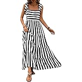 PRETTYGARDEN Women Dresses 2026 Summer Floral Sleeveless Maxi Dress Casual Spaghetti Strap Tiered Flowy Beach Long Dress
