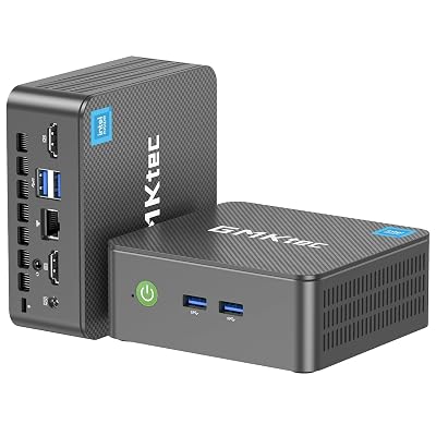 GMKtec Mini PC Computers Intel N95 Processor (Turbo 3.4GHz) 8GB DDR4 256GB SSD Desktop Computer 4K Dual HDMI Display/3x USB3.2/WiFi 5 BT5.0/RJ45 Ethernet Nucbox G3S