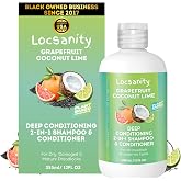 Locsanity - Grapefruit Coconut &amp; Lime 2-in-1 Loc Shampoo &amp; Conditioner - 12oz - Hydrating, Strengthens Hair for Dreads, Sisterlocks, Locks, &amp; Dreadlocks | Optimal for Mature Locs