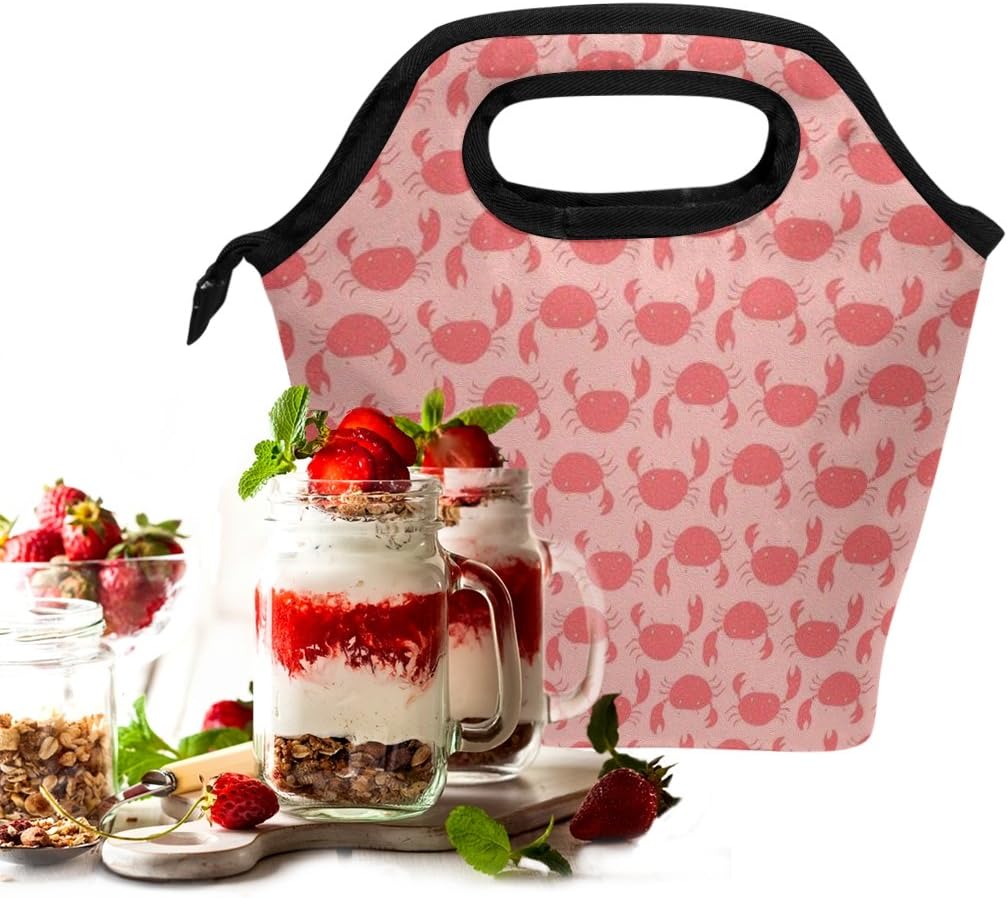 Lunch Bag Crab Lunch Tote Reusable Cooler Lunch Bag