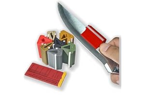 YEVVA knife sharpening angle guides clips clamps 11° 13° 15° 17° 19° 21° 23° 25° 28° 30° (Dark Red+Golden+Olive+Red+Black+Silver+Orange+Gray+Green, Medium (For medium size knives))