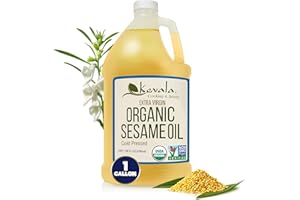 Kevala Organic Extra Virgin Sesame Oil – Mild Flavor for Cooking, Sautéing, Baking, and Dressings - USDA Certified, Cold Pres