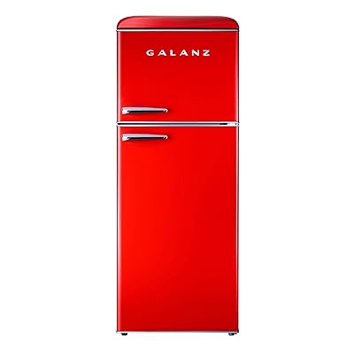 Buy Galanz Glr10trdefr True Top Freezer Retro Refrigerator Frost Free Dual Door Fridge Adjustable Electrical Thermostat Control Red 10 0 Cu Ft Online In Indonesia B07r11hwbw