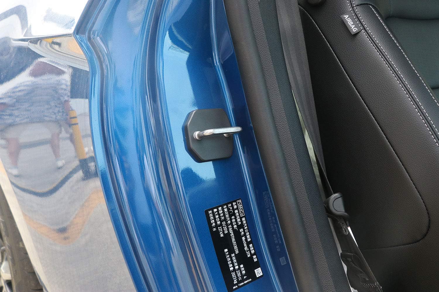 for Ford Mustang 2015-2018, ABS Door Lock Hook Cover Gap Catches Latches Kits Trim