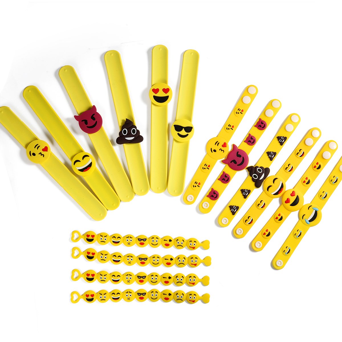 ONEDONE Emoji emoji pulsera pulseras de goma de silicona juguetes infantiles para
