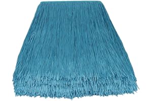 Heartwish268 Fringe Trim Lace Polyerter Fibre Tassel 12inch（″） Wide 10 Yards Long for Clothes Accessories and Latin Wedding Dress and DIY Lamp Shade Decoration Black Lake Blue
