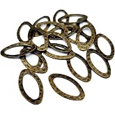 FS Brand Hammered Oval Antiqued Brass Linking Ring-10Pcs.