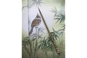 Easyou Hu Brush Scriptliner Brush for Traditional Chinese Elaborate-style Painting (Gongbi) and Outlining Inking The lines White Hare Hair S