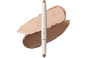 Exmiloo Cream Eyeshadow Stick - Dual-Ended Eye Shadow Stick Pencil for Matte & Shimmer Finish, Waterproof Long-Lasting Shadow