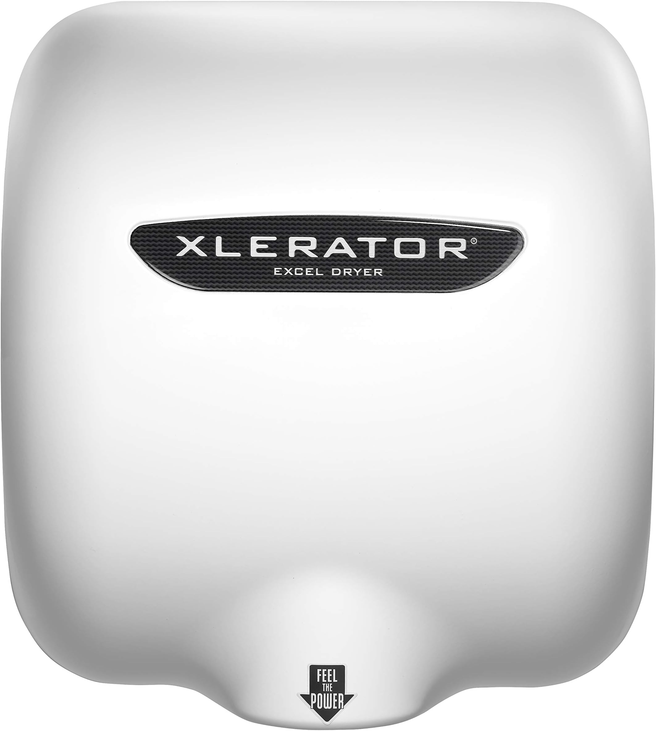 Excel Dryer XLERATOR XL-BWVX 1.1N High Speed Commercial Hand Dryer, White Thermoset Cover, Automatic Sensor, Surface Mount, Noise Reduction Nozzle, LEED Credits 6.2 Amps 208/277V