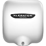 Excel Dryer XLERATOR XL-BW 1.1N High Speed Commercial Hand Dryer, White Thermoset Cover, Automatic Sensor, Surface Mount, Noi