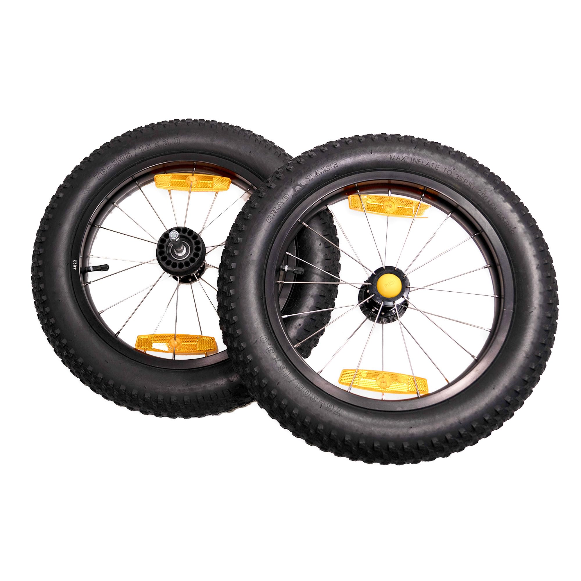 Burley Unisex Adult Wheel Kit - Black, 16-Inch
