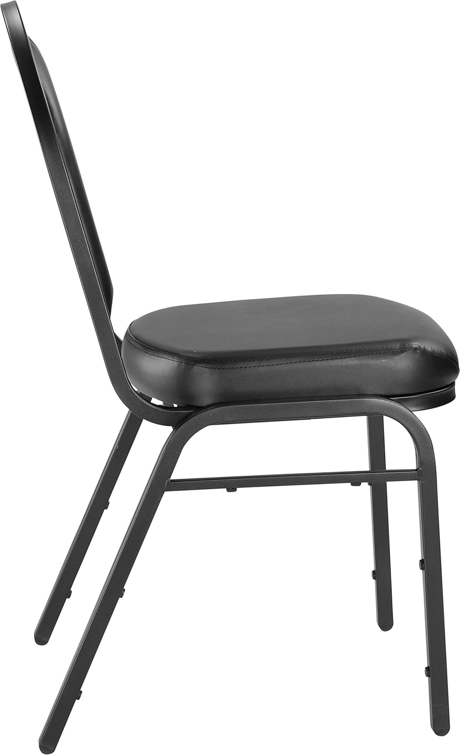 NPS 9210-BT Vinyl-upholstered Dome Back Stack Chair with Steel Black Sandtex Frame, 300-lb Weight Capacity, 18" Length x 20" Width x 34" Height, Black: Industrial & Scientific