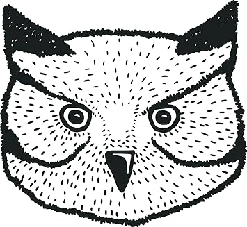 Amazon Com Cute Black And White Owl Sketch Cartoon Vinyl Sticker