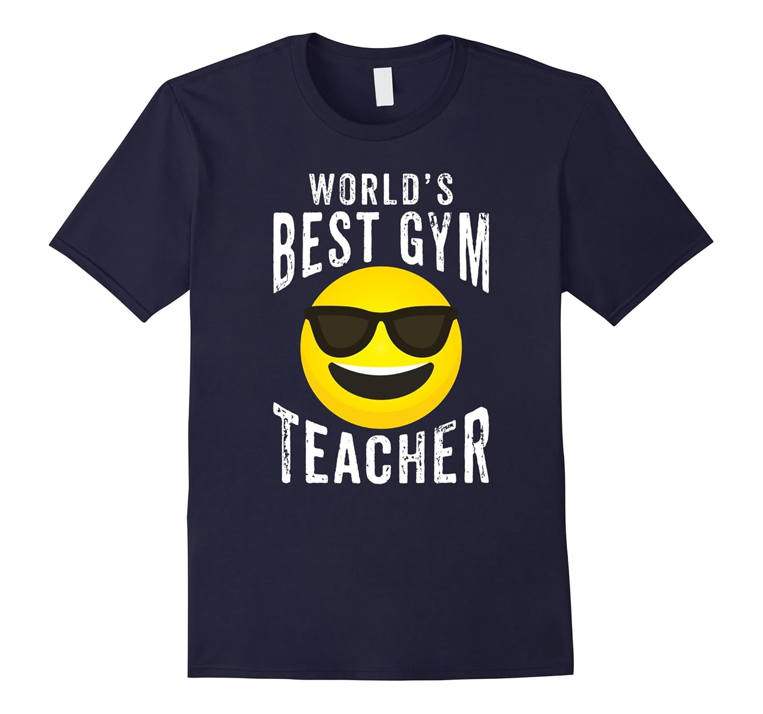 Gym Teacher Shirt - Emoji World's Best Gym Teacher T-shirt-ANZ