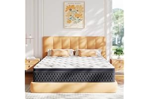 ELEMUSE 12 Inch Queen Mattress in a Box, Memory Foam Hybrid Mattress with Individually Pocketed Springs for Isolate Motion, Pressure Relief, CertiPUR-US Certified