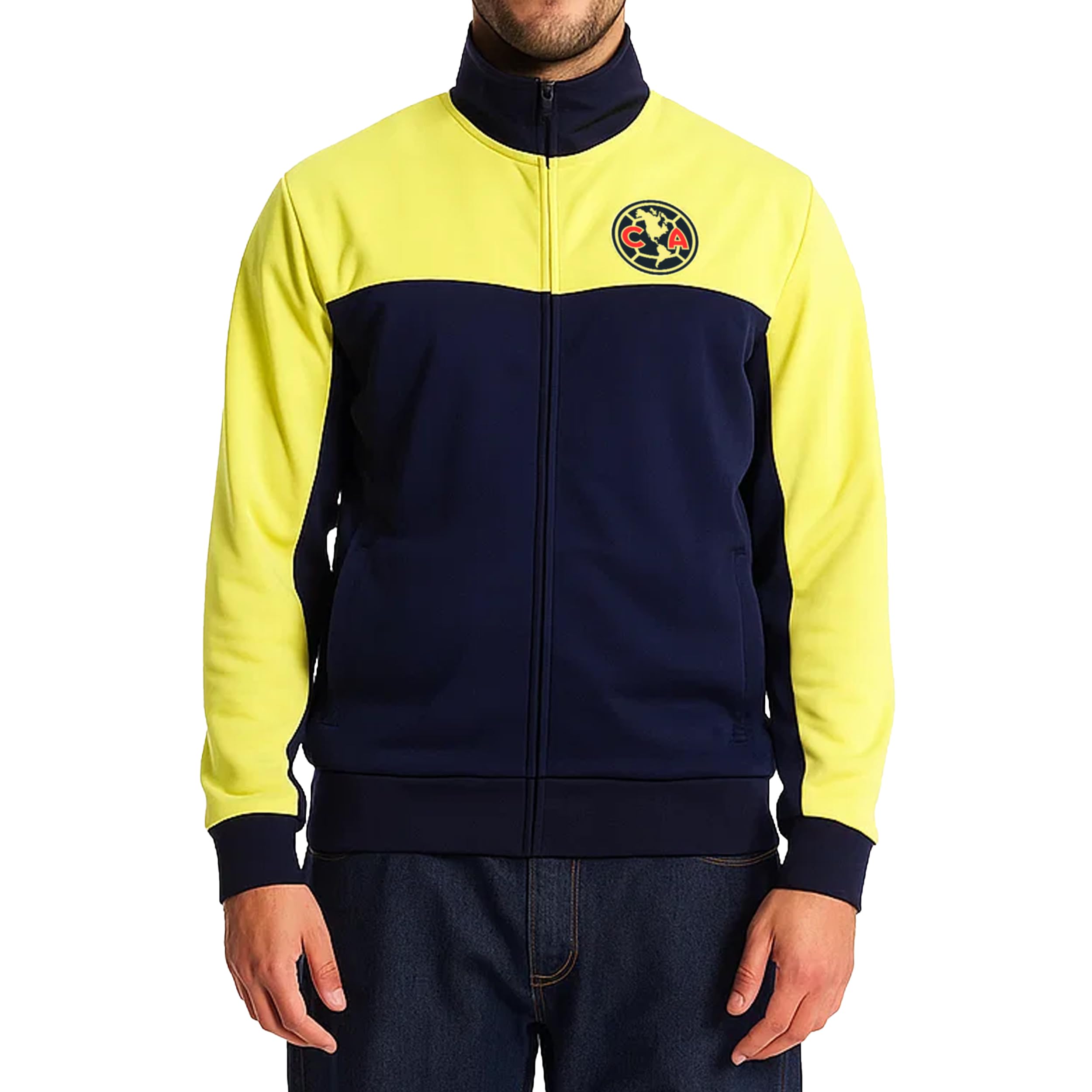Icon Sports Officially Licensed Mens Club America Soccer Track Jacket – Full Zip Active Top – Lightweight Football Club Team Apparel, Large Image