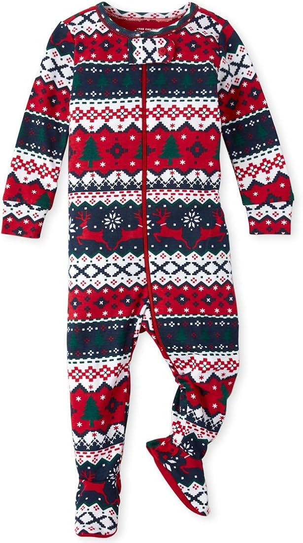 The Childrens Place Baby Boys Christmas Stretchie