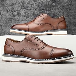 Meijiana Men's Oxfords Casual Dress Shoes Leather