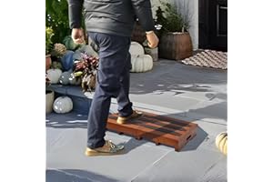 RAIZESTILO One Step Stool for Elderly Collapsible Portable (No Assemble Required) - Non-Slip Outdoor Steps - Wooden Mobility Stepping Stools for Adults, Kids/Bedside, Bathroom, Kitchen, Garden