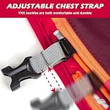 UTOBEST Running Vest 5L Hydration Pack 1.5L Bladder Red Adjustable view 5