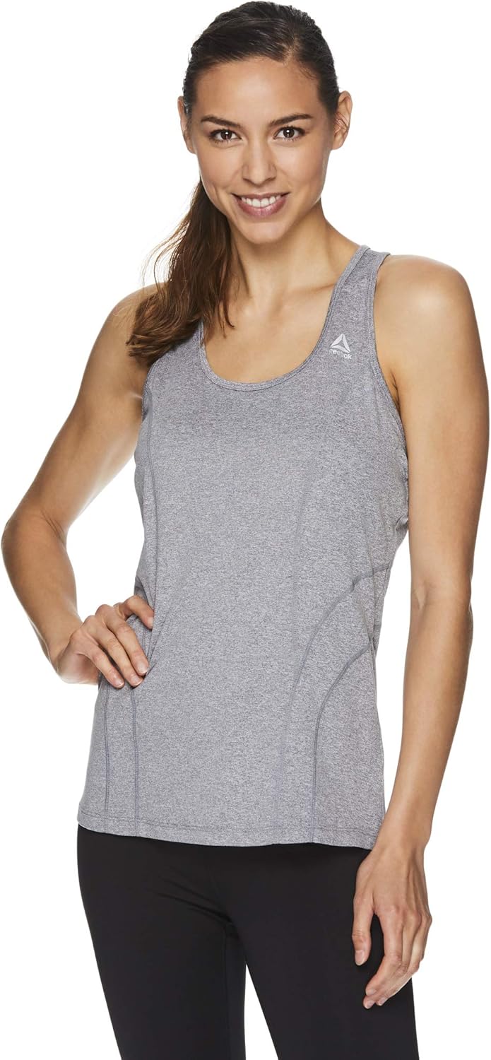 Reebok Women's Running & Workout Tank Top - Dynamic Fitted Performance Racerback Active Gym Shirt: Clothing