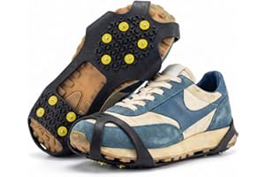 ​10-Spike​ ​Ice Cleats​ for ​Shoes​ and ​Boots, Removable ​Snow Shoe Spikes, ​Anti-Slip​ ​Ice Grippers​ for ​Climbing, ​Hikin