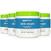 Amazon Basics Ultra Moisturizing Skin Cream for Dry & Sensitive Skin, Dermatologist Tested, Fragrance Free, 16 Ounce (Pack of 4) (Previously Solimo)