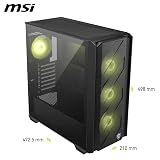 MSI MAG FORGE 330R AIRFLOW Mid Tower Case Black 3x120 Front 3x120 Top view 2