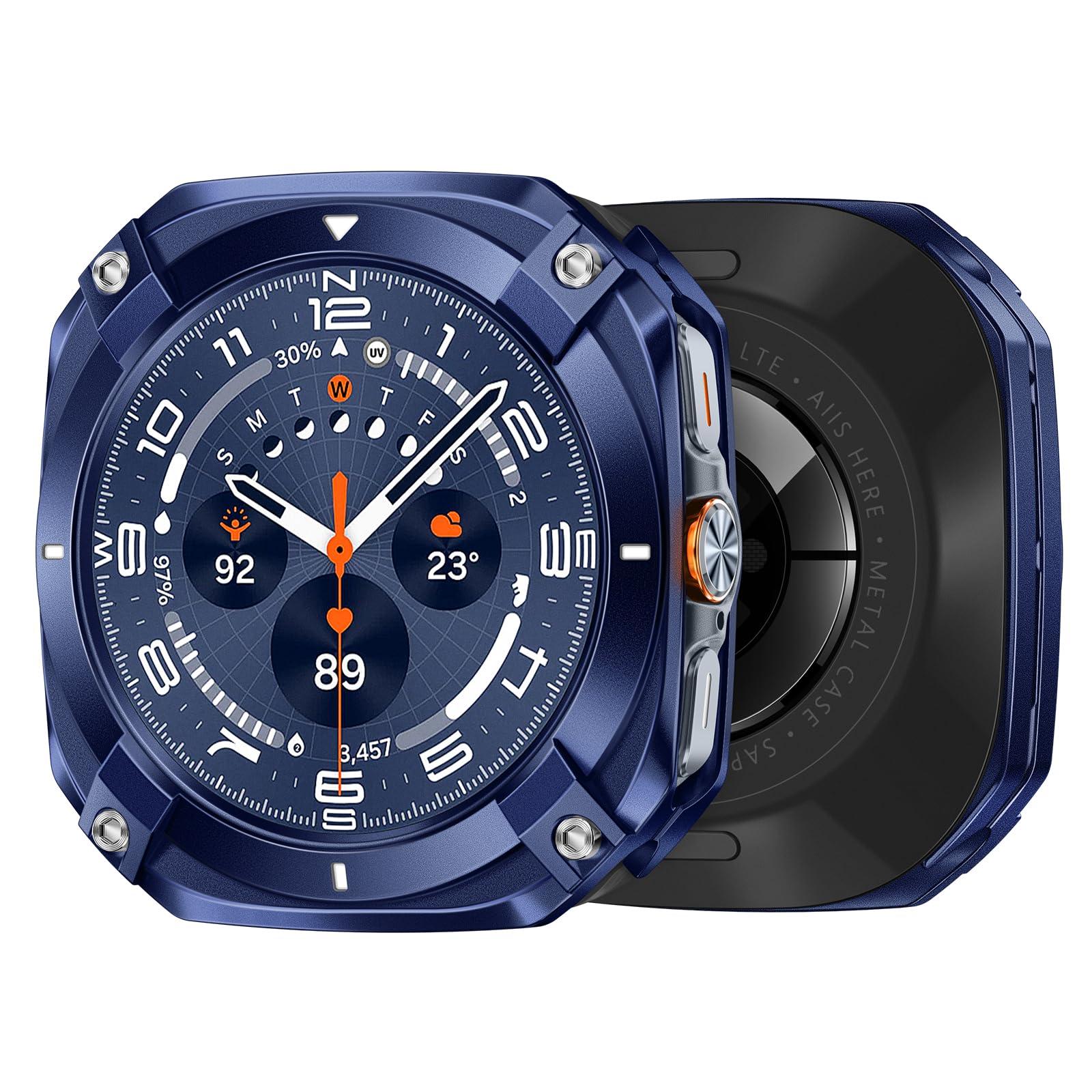 Suitisbest Metal Case for Samsung Galaxy Watch Ultra (2025/2024), Rugged Stainless Steel Protective Bezel with Back Cover, Bumper Cover for Samsung Galaxy Ultra Watch 47mm (Multiple Colors)