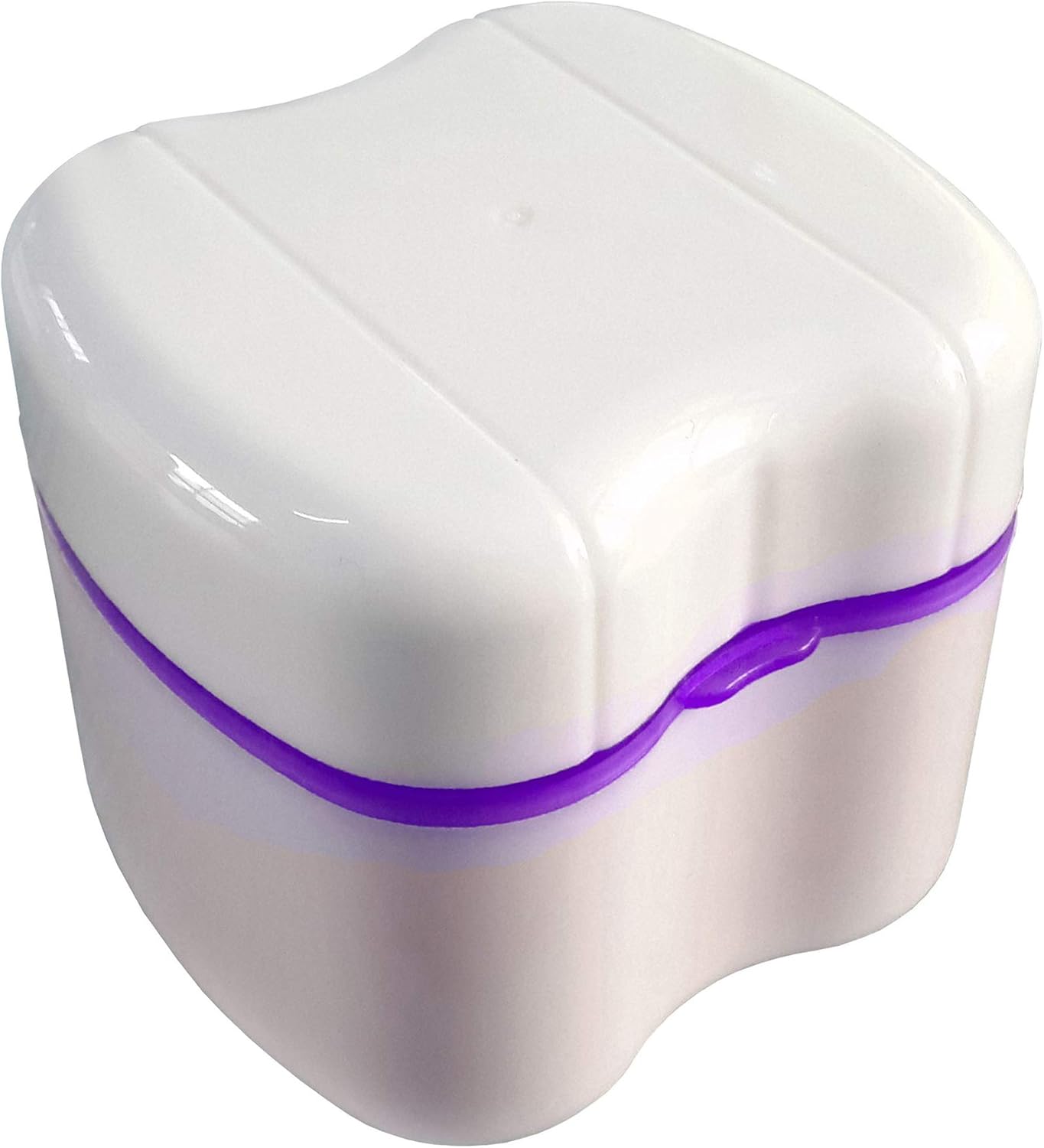 Gus Craft Lavender Purple Denture Box with Simple Retrieval Tab, Great for Dental Care, Easy to Open, Store and Retrieve (Lavender Purple): Home & Kitchen