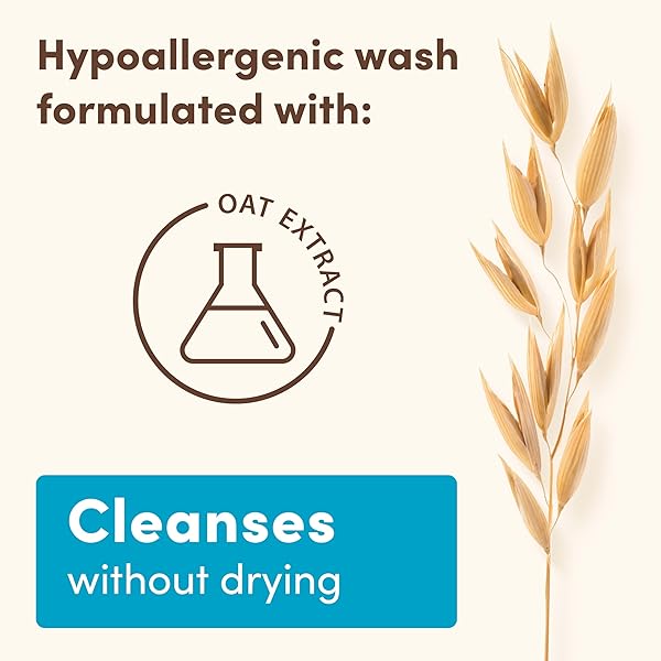 AVEENO BABY DAILY MOISTURE GENTLE BATH WASH & SHAMPOO WITH NATURAL OAT EXTRACT, HYPOALLERGENIC, TEAR-FREE & PARABEN-FREE FORMULA FOR SENSITIVE HAIR & SKIN, LIGHTLY SCENTED, 33 FL. OZ